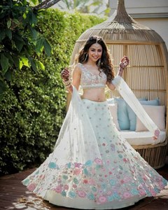 DUPATTA ile ağır iş ile yeni tasarımcı SONAAKSHI RAJ gelin LEHENGAS - Product Image 3