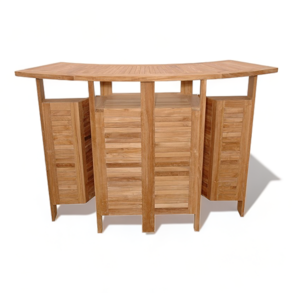 โต๊ะบาร์พับไม้สักธรรมชาติขนาด122x67x90ซม