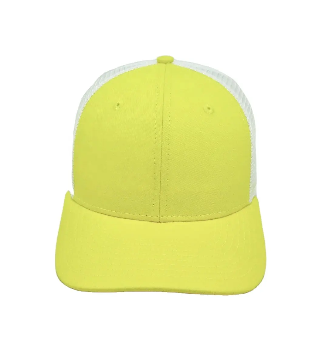 Sombreros de camionero en blanco amarillo/blanco Richardson 112 forma 6 paneles para marca promocional precio barato en Vietnam