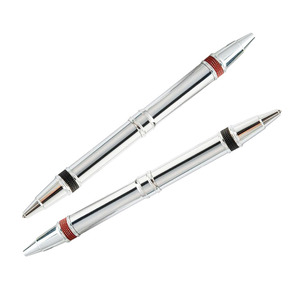 NM-115双头二合一黑红双色金属圆珠笔带Logo定制广告圆珠笔 - Product Image 2