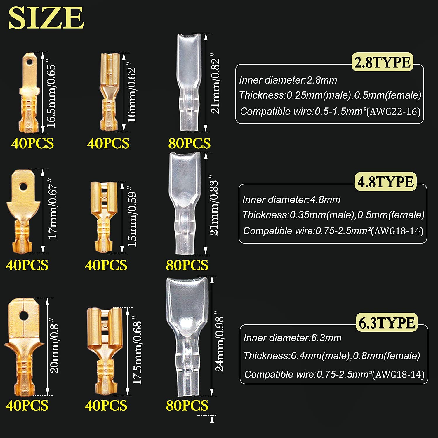 360pcs/box+Golden/silvery