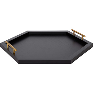 Yeni tasarımı özelleştirilmiş Logo boyutu renk ahşap büyük hizmet tepsi için Lexington zanaat damıtma için kolu ile parti Bar kahve - Product Image 5