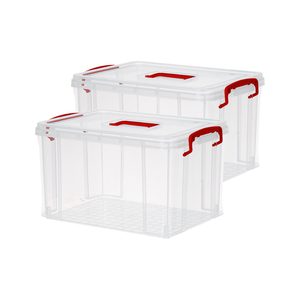 Oem Odm 6577 прямоугольный ящик для хранения с крышками 38x27x22 см пластиковые контейнеры для хранения различных размеров контейнеры для хранения - Product Image 1