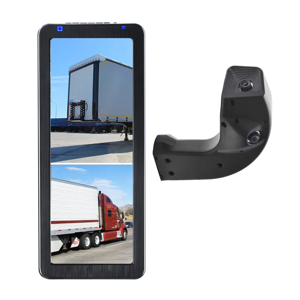 PJAUTO Truck Side Mirror Camera Monitor zona cieca monitoraggio inverso HD Dual Lens Camera Dual View Monitor