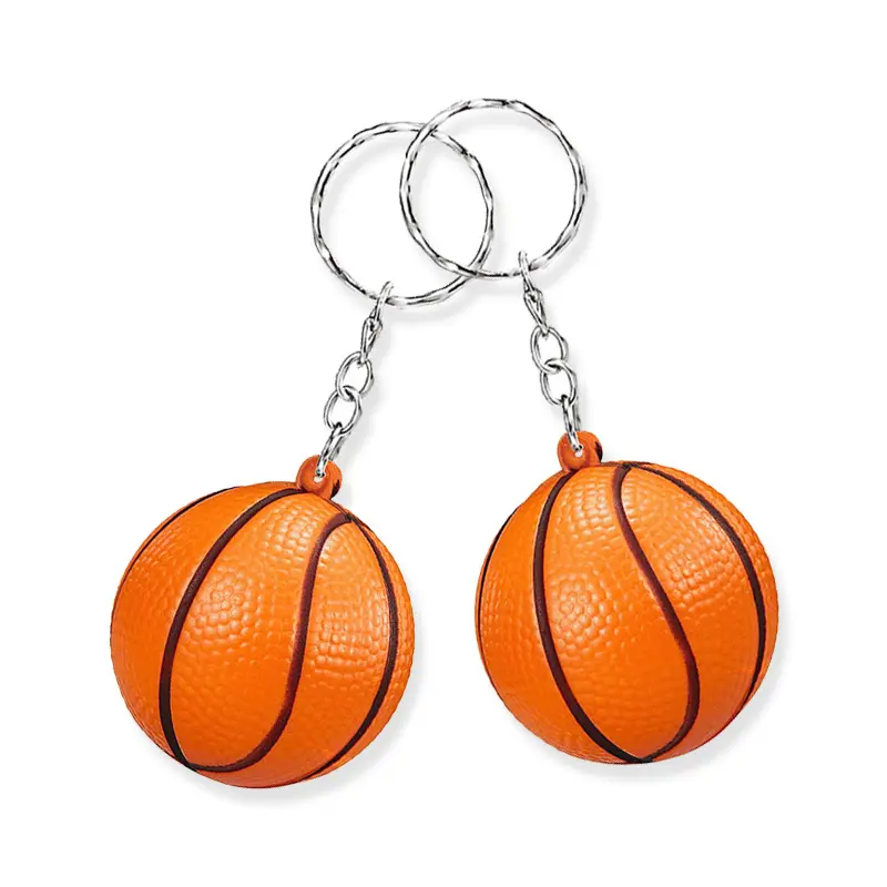 Chaveiro de basquete 3D PU anti-stress para futebol americano, chaveiro de boa qualidade por atacado de fábrica