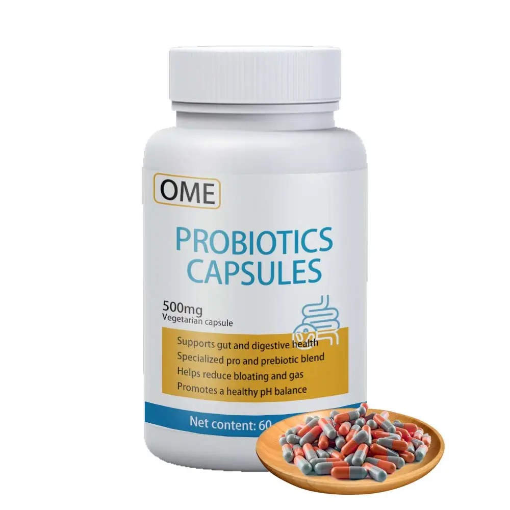 Vegan Probiotic Capsules containing 60 Billion CFU ideal for Private Labeling as Probiotic Supplements