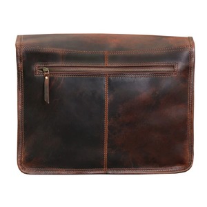 OEM özel tasarım yüksek kalite Vintage şık Premium Buffalo deri Messenger evrak çantası erkekler için moda stil - Product Image 6