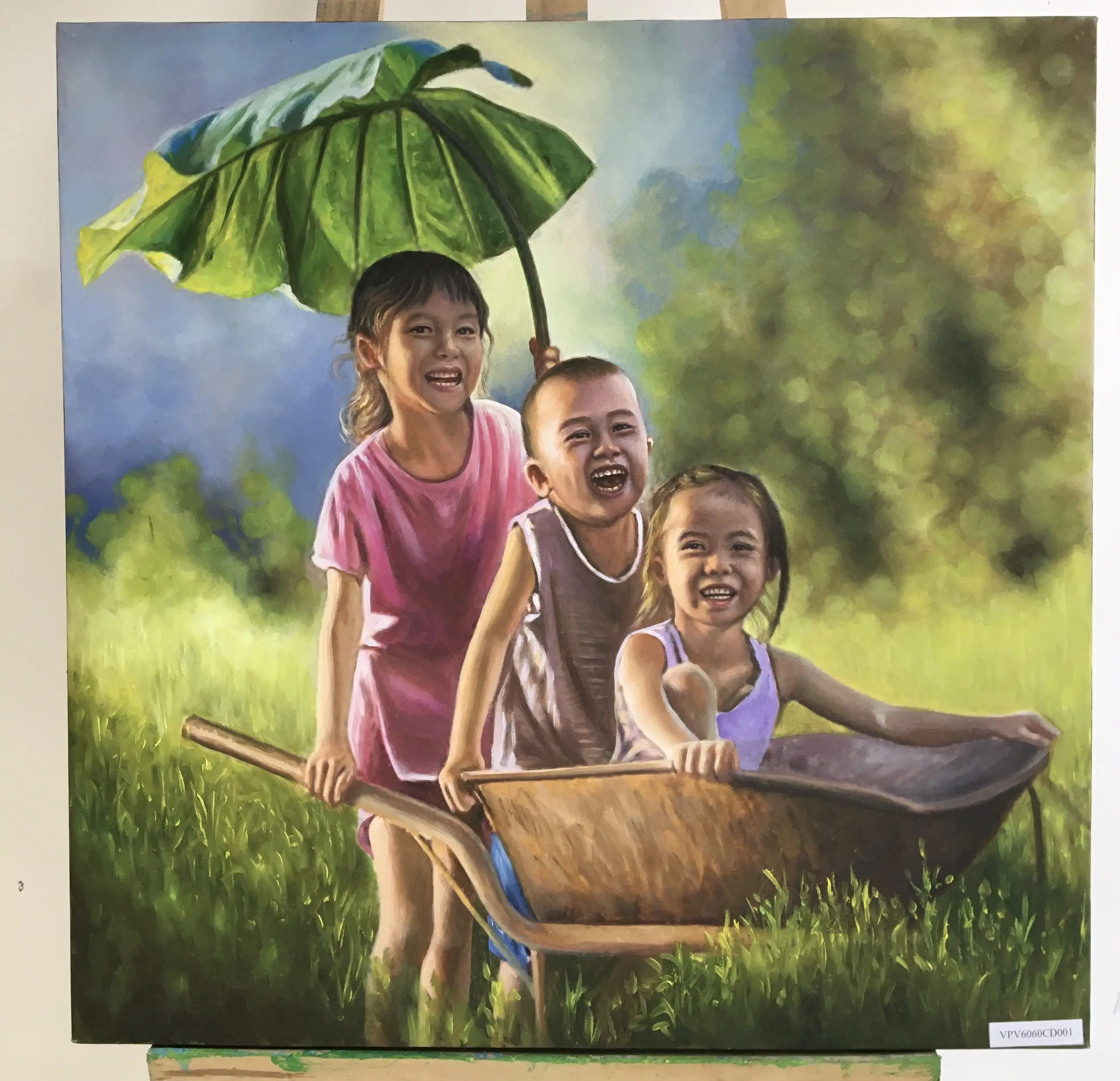 Landscape Children Funny Custom Portrait Canvas Oil painting Decoration Wall Paintings Home Products