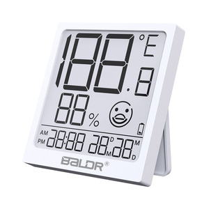 New Indoor Thermometer <strong>Hygrometer</strong> for Temperature and Humidity With Clock Function - Product Image 1