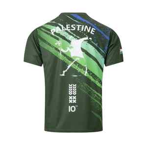Sıcak satış 100% Polyester erkek koşu olay t-shirt yüksek kalite özel Logo hızlı kuru süblimasyon örme kumaş - Product Image 2