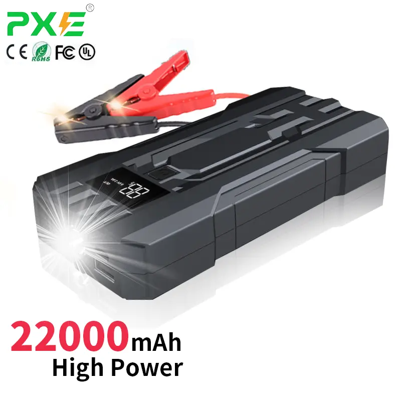 Carregador de bateria portátil multifuncional 2000A para carro com compressor de ar 24V 12V 3000A 22000mAh