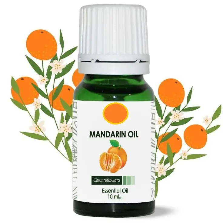 Huile essentielle de mandarine distillée à la vapeur de haute qualité et concentrée en gros pour la relaxation de massage de soins de la peau d'aromathérapie