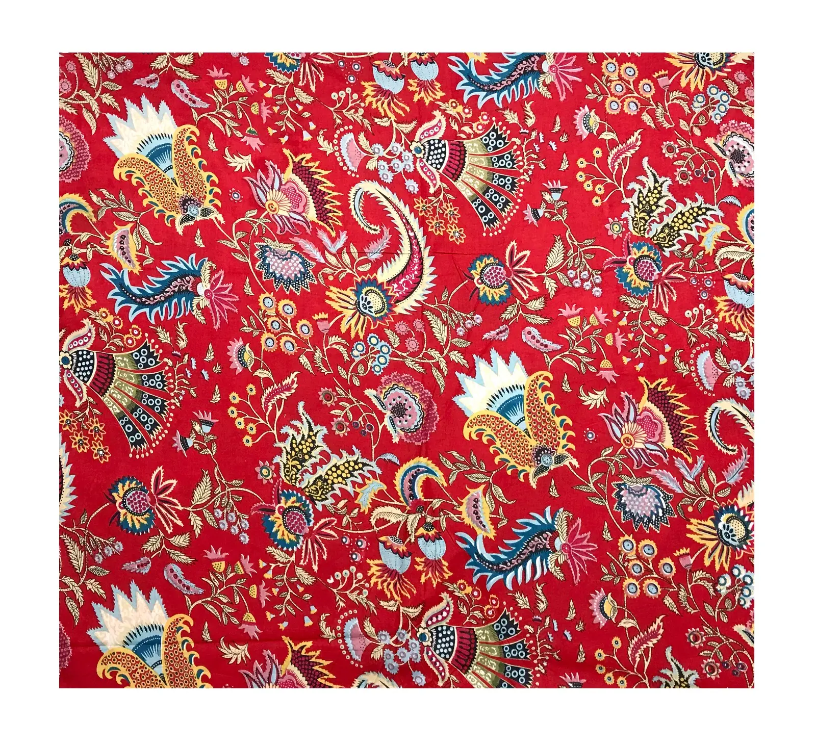 Export Quality Soft Fabric 100% Cotton For Dress Making Running Fabric Beautiful Hand Block Sanganeri Print Cotton Textile OEM
