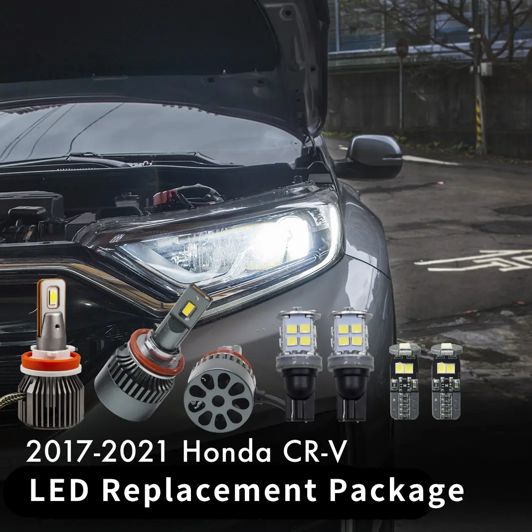 Led toàn bộ thay thế bóng đèn gói thay thế cho Honda CR-V 2017-2021 (đèn pha, sương mù, mái vòm, sao lưu, thân cây, bản đồ, gương ánh sáng)