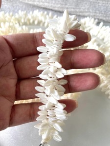 דרום הודי כלה gajra jasmine מחרוזת מלאכותי יסמין מחרוזת שיער הודי פרח החן שיער עבה gajra vi לבן לחמנייה
