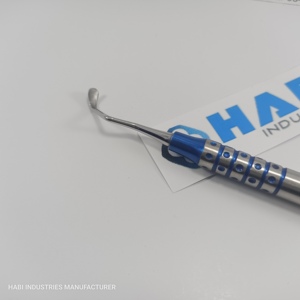 Kualitas Premium biru dilapisi Titanium gigi spatula Manual daya implan Tunneling gusi Sinus mengangkat pengisian pembersihan - Product Image 4