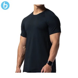 軽量通気性アスレチックtシャツ男性用筋肉フィットボディービルジムトレーニングウェア