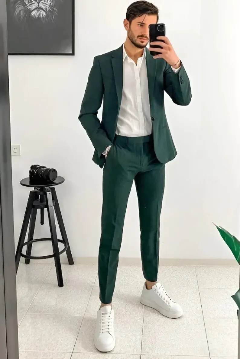 3 Piece Ternos De Casamento Para Festas De Jantar Eventos Prom Pant Suit Para Homens Tweed Ternos Para Homens