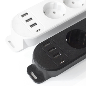 European Style 4-Way 8-Hole Power Strip <strong>Extension</strong> <strong>Socket</strong> Multi-Function Switch Accessory for Home or Office - Product Image 2