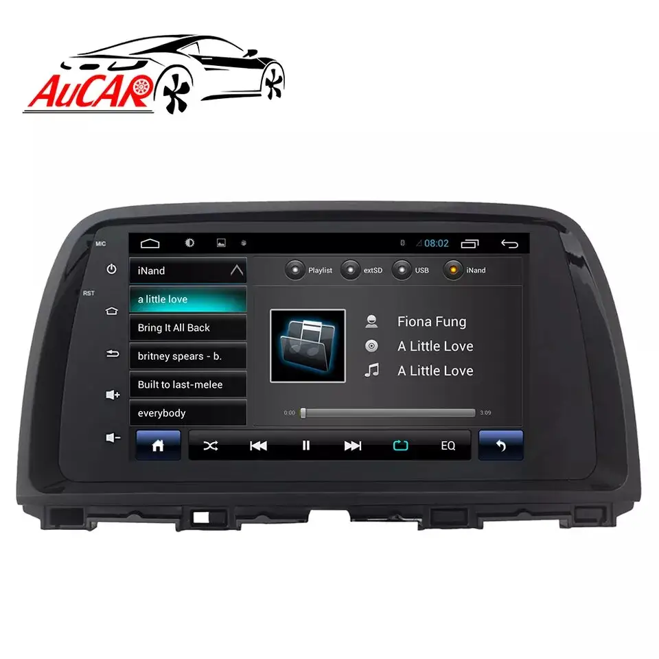AuCar 9 "안드로이드 10 헤드 유닛 자동차 DVD 플레이어 자동차 라디오 비디오 자동차 전자 자동차 스테레오 GPS 네비게이션 마즈다 cx1 2012-2016