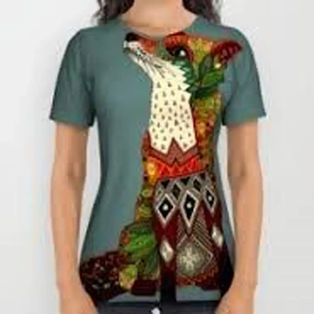 Maglietta da donna in cotone di qualità Premium girocollo manica corta con colori di dimensioni personalizzate e magliette da donna stampate di Design