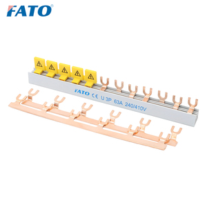 FATO PIN tipi bakır bara iletkenlik hattı 63A 12 yollu devre kesici dağıtım kutusu iç<span class=keywords><strong>in</strong></span> 230V ila 415V