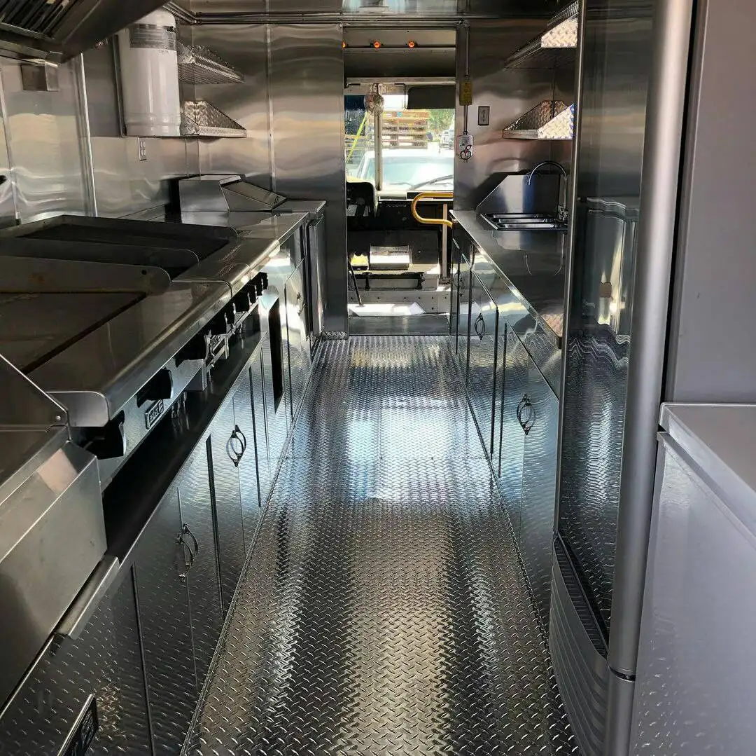 Freidora eléctrica de la mejor calidad, camiones de comida rápida, remolque de comida móvil de calle con equipo de cocina completo a la venta en Florida