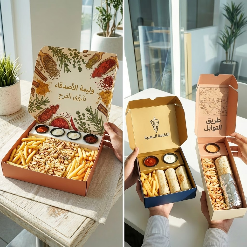 Scatola personalizzata con bicchierini per salse