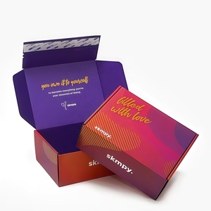 Tùy chỉnh in với vàng dập có thể tái chế sóng dây kéo hộp bưu phẩm dễ dàng-mở vận chuyển Hộp quà tặng với Tear Strip - Product Image 5