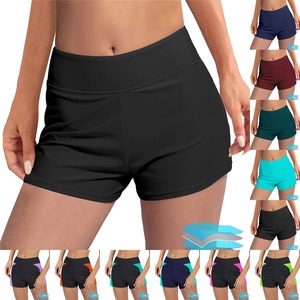 女性用ショートパンツ女性用ハイウエストスイムショーツ水着水着ビーチウェアビキニボトムビーチバケーションスイミングショーツ