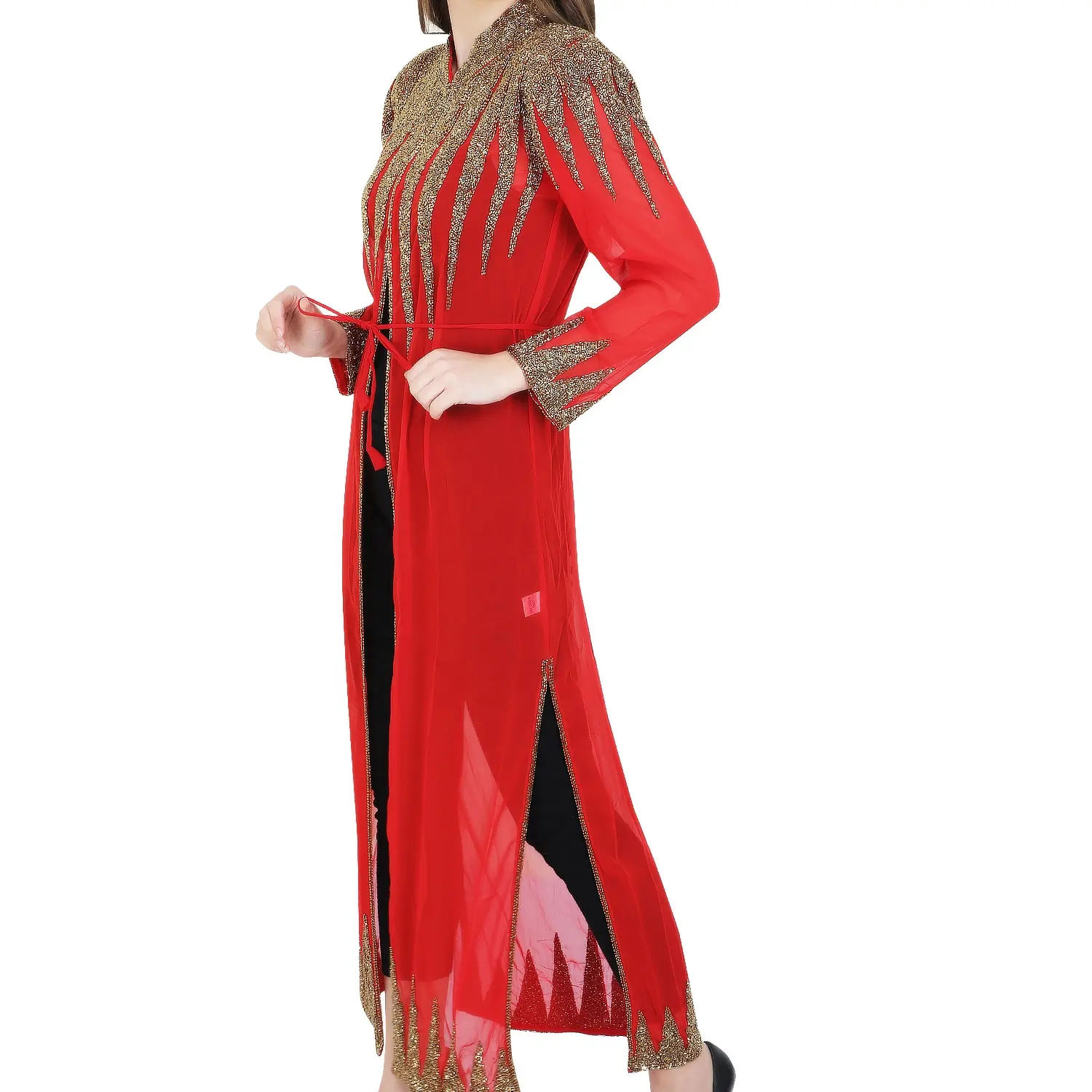 Abaya-vestido Abaya de manga larga para mujer, vestido de fiesta de noche, Maxi bata sencilla, Abaya, musulmán, Dubái