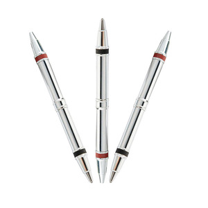 NM-115双头二合一黑红双色金属圆珠笔带Logo定制广告圆珠笔 - Product Image 3