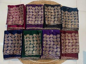 Rangoli saree עם גבול עבודה מרובי רצף עבודה חולצה