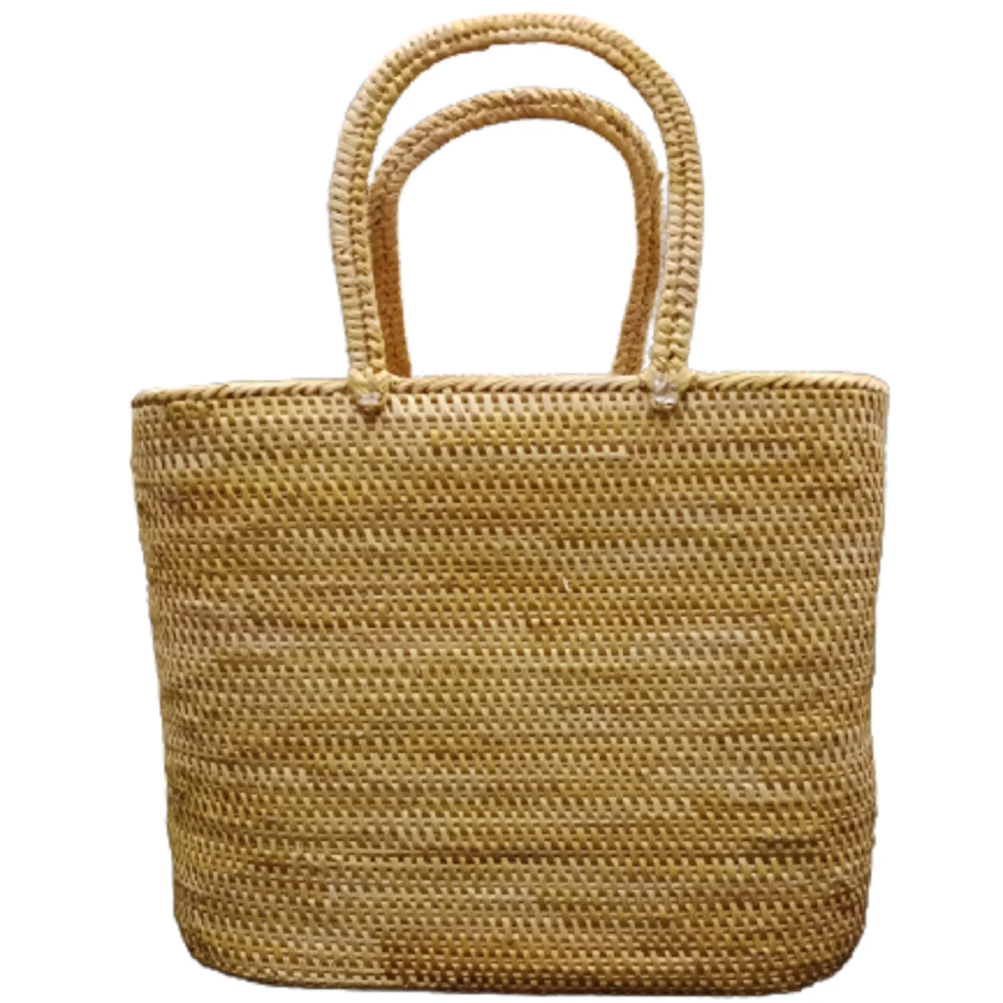 Nouveaux sacs fourre-tout tissés à la main d'herbe dorée de paille naturelle élégante pour sac de rangement polyvalent Capim Dourado pour femmes