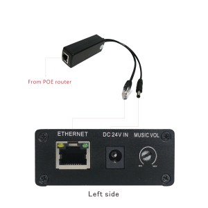 Terminal de audio de red V SIP con amplificador incorporado y actualización remota para el sistema de sonido de edificios inteligentes - Product Image 2