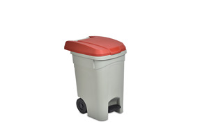 Contenedor de pedal resistente de 65L, cubo de basura con tapa y ruedas, de fácil apertura cubo de basura, cubo de basura de plástico duradero para uso en interiores y exteriores - Product Image 2