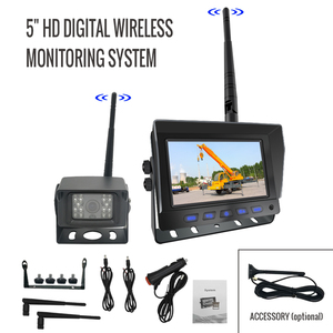 Sistema de cámara de respaldo inalámbrico Melia Conexión fuerte y estable Tipo de monitor Ayuda inversa para camiones Tractores Maquinaria agrícola - Product Image 5