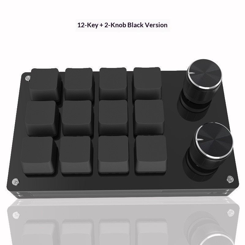 Noir 12 touches + doubles boutons + RVB + USB