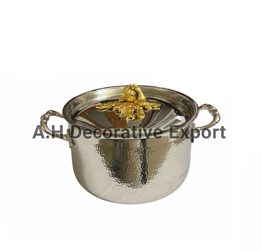 Small Silver & Gold Pot