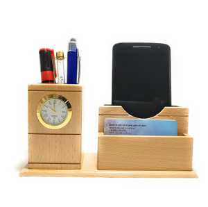 Düşük fiyat için el yapımı kullanımı ile ahşap kalemlik cep telefonu stentleri masa düzenleyici ahşap kalem standı - Product Image 2