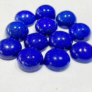 Doğal Lapis Gems li yuvarlak Cabochon gevşek taş taşlar takı yapmak için tüm kalibre boyutları mevcut düz geri Cabochon - Product Image 1
