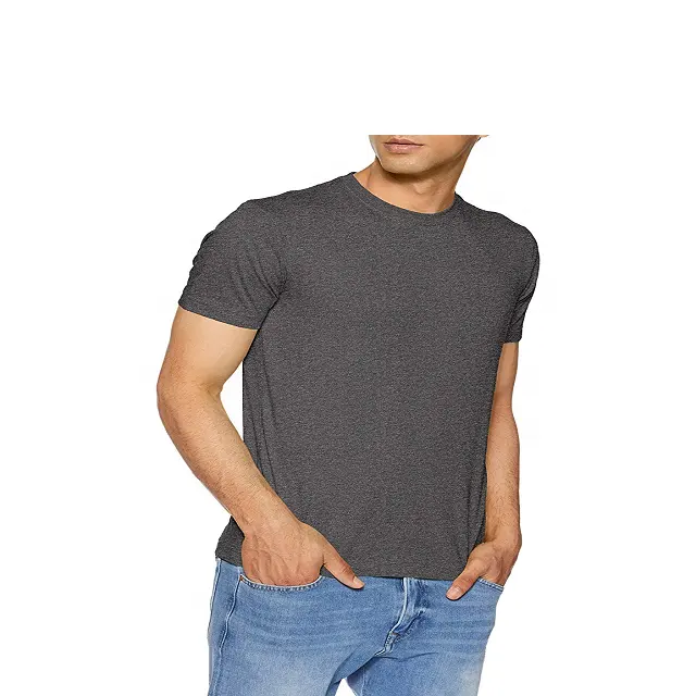 Bahar ve yaz yeni tasarım pamuk kısa kollu düz renk gevşek Trend üst erkek tişört