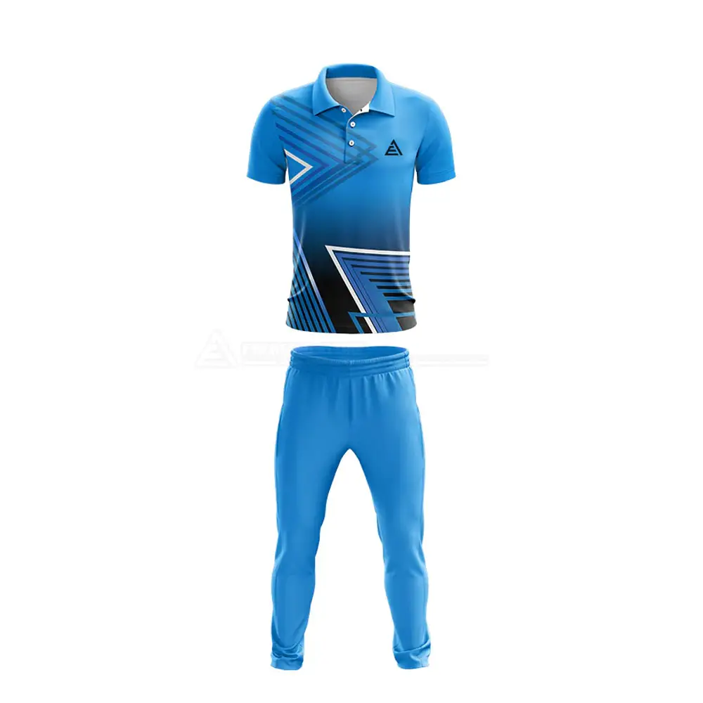 Nuevo estilo, uniforme de cricket de secado rápido, personalizado con su propio logotipo, uniforme de cricket ligero a la venta