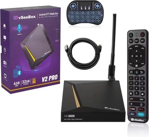 VSeeBox V2 Pro 2023 DIY Android TV Box голосовой пульт дистанционного управления мини-клавиатура с подсветкой 8K для HDMI-кабеля 4 ГБ оперативной памяти + 32 ГБ ROM OEM + ODM - Product Image 6