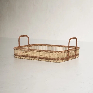 New Arrival Wicker Tray Floating Tray Decorative Small Storage Wooden Trays for Kitchen Kitchen Accessories Bare Ware Serving - Product Image 3