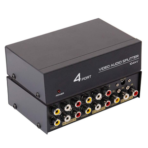 Conmutador Selector de 4 puertos AV Audio vídeo RCA 4 entradas 1 salida, caja divisora