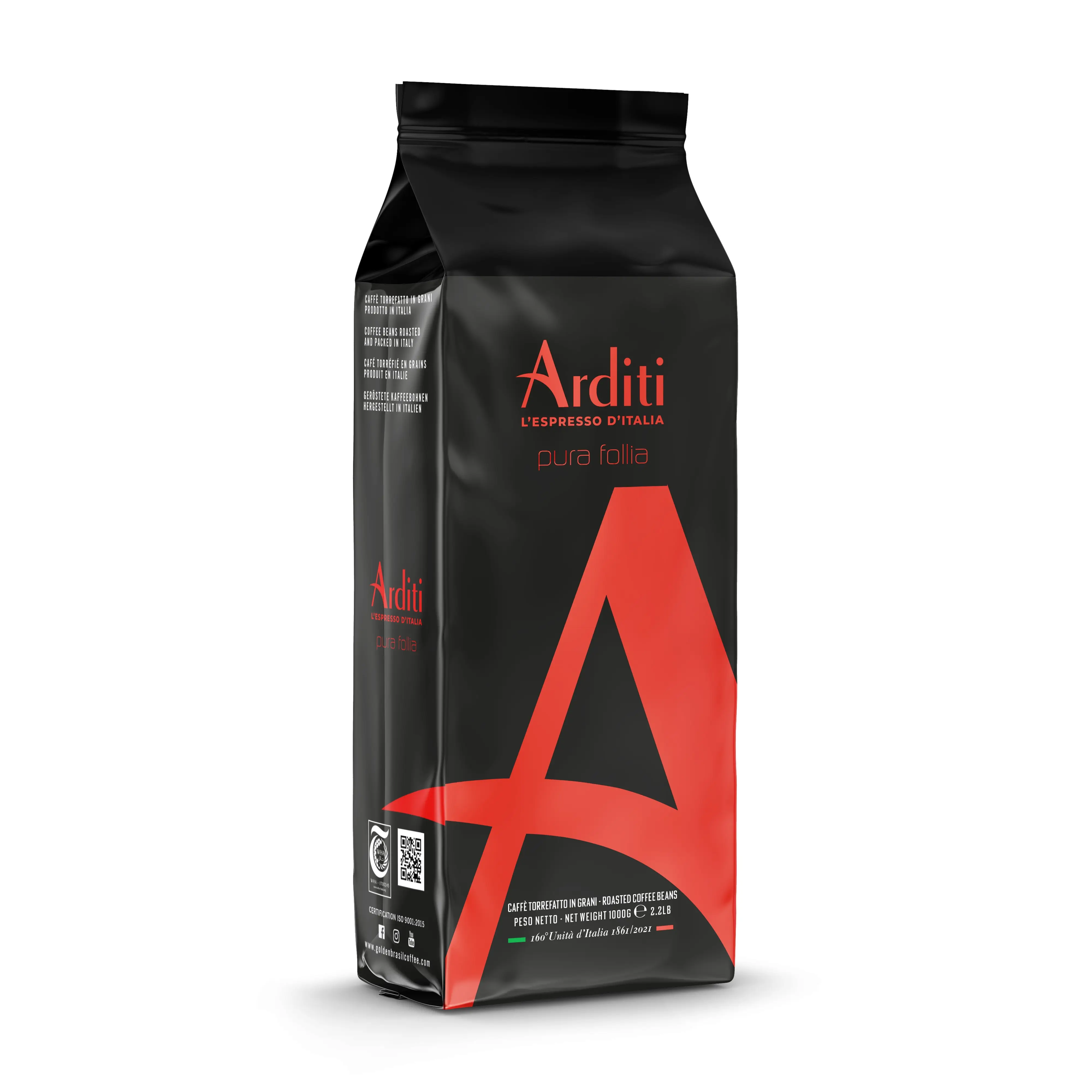 프리미엄 등급 이탈리아 원산지 아라비카 볶은 ARDITI PURA FOLLIA 커피 콩 1 kg 커피 숍 최고의 시장 가격