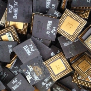 Processador cerâmico cpu recuperação de ouro, arranhões de processador