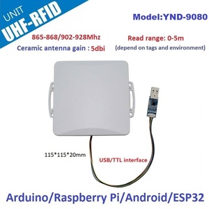 YRM100 Módulo lector RFID UHF integrado 1-5.5dbi Antena USB Escritor TTL para sistema de control de acceso Lector de tarjetas RFID de 860-960MHz - Product Image 3