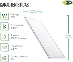 CLAR-120x60 IP44 nhôm <span class=keywords><strong>LED</strong></span> bảng điều chỉnh 80 Wát hiệu suất cao ánh sáng Trần cho văn phòng nhà hiện đại chiếu sáng trong nhà - Product Image 2